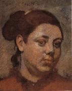 Edgar Degas Head of a Woman oil on canvas